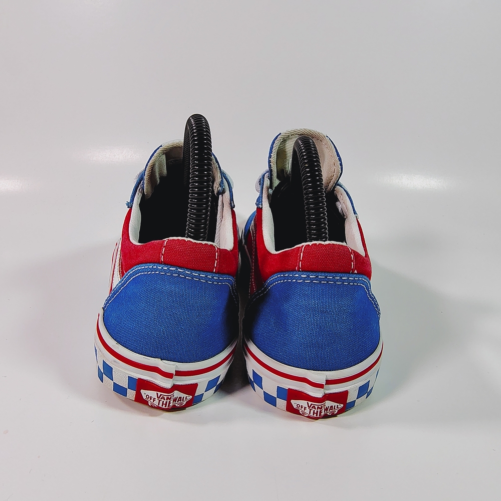 Vans Red and Blue Chekerboard Lace-up Sneakers - Picture 6 of 9